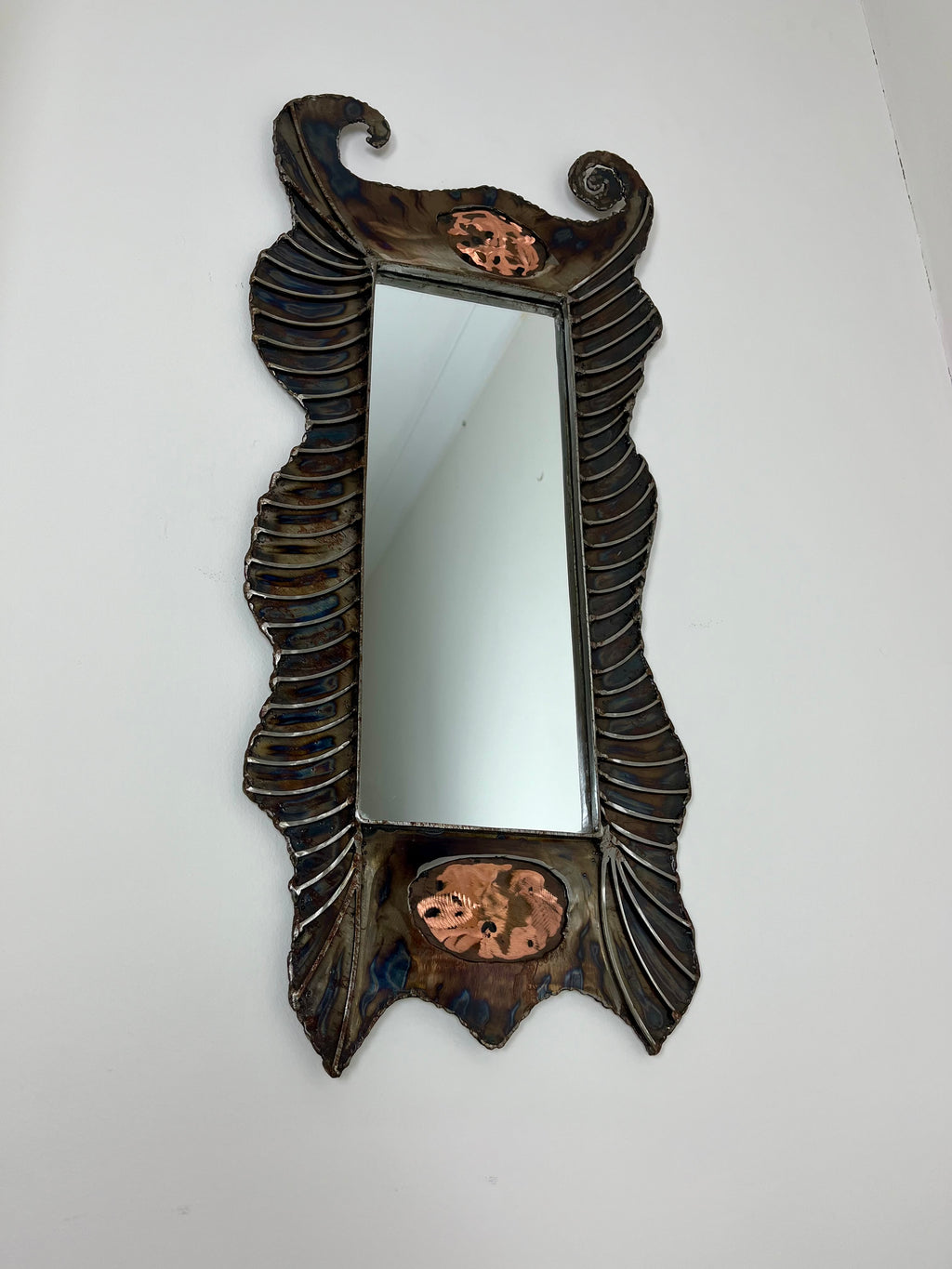 BRUTALIST METAL MIRROR