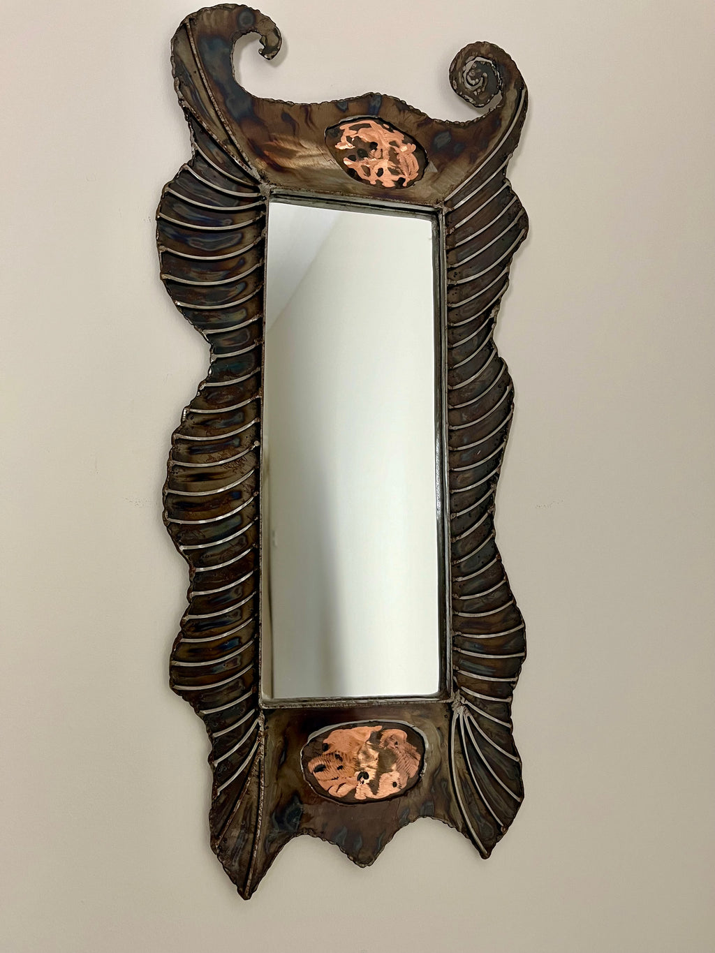 BRUTALIST METAL MIRROR