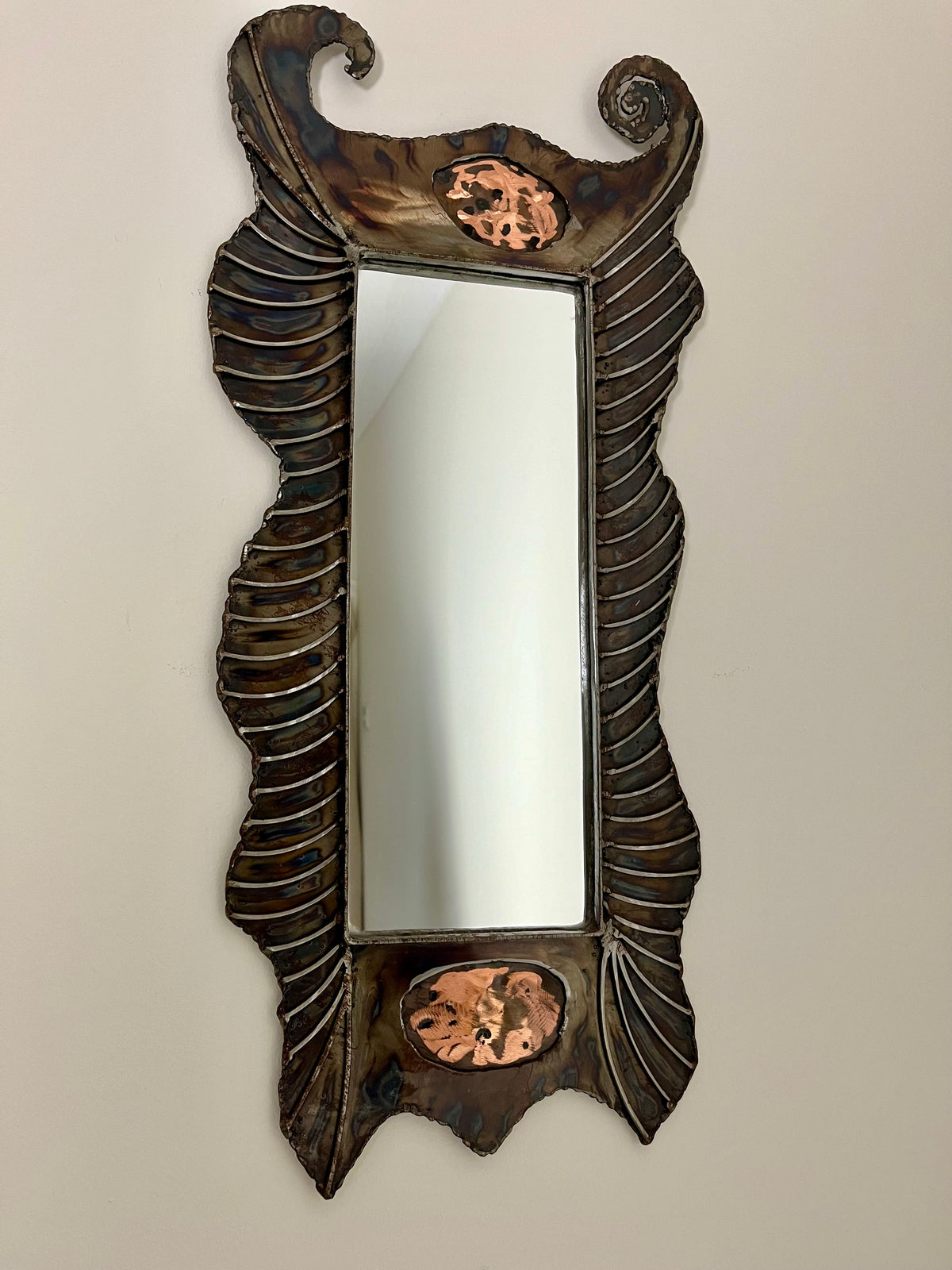 BRUTALIST METAL MIRROR