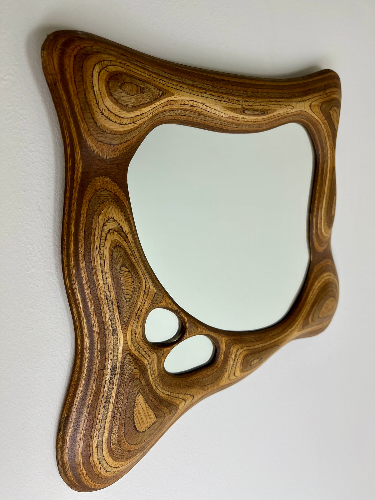WAVEY PLY WALL MIRROR