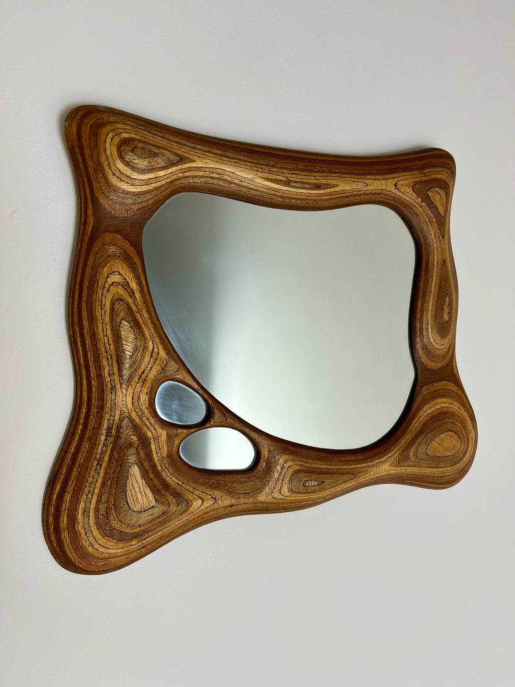 WAVEY PLY WALL MIRROR