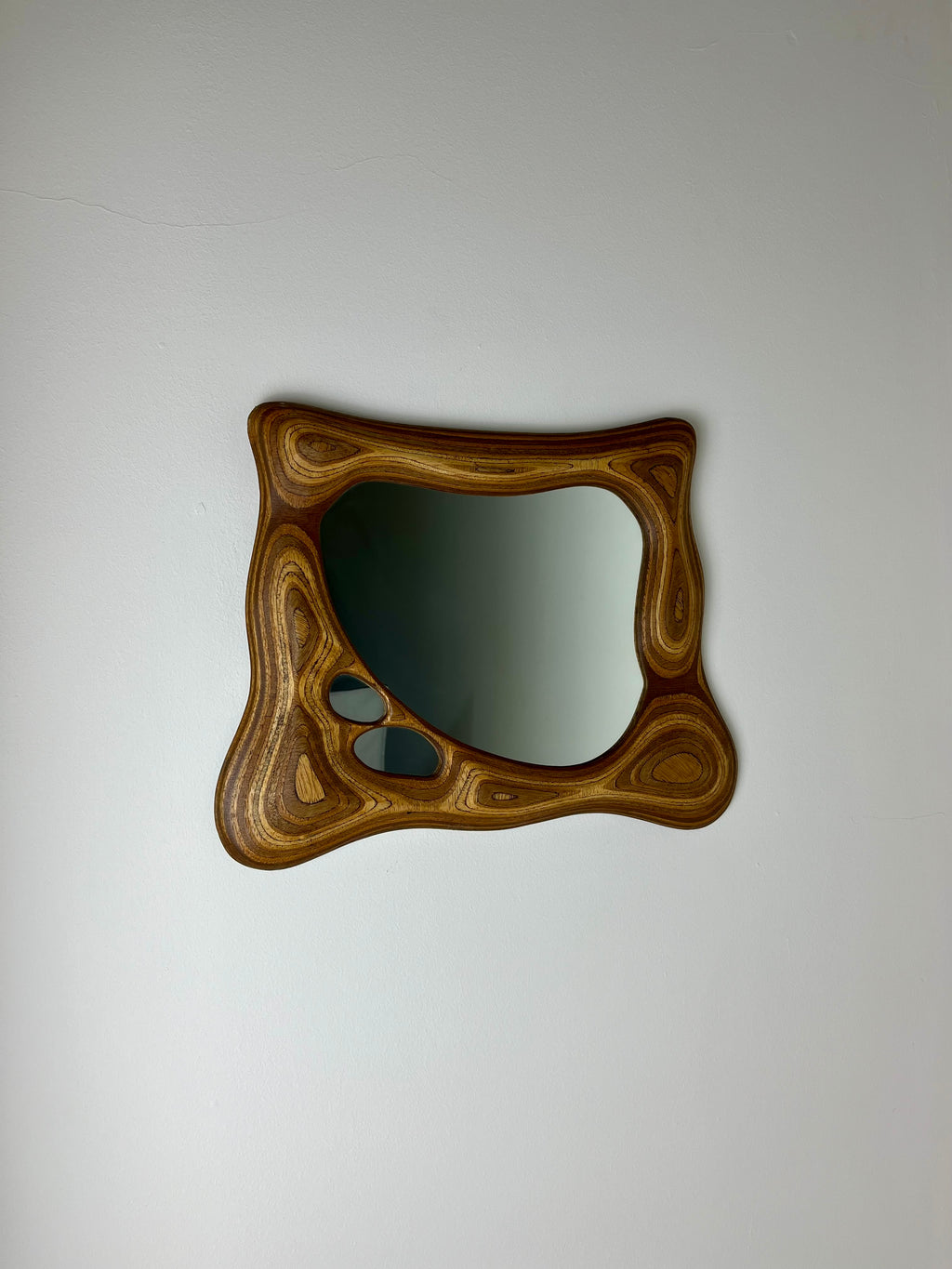 WAVEY PLY WALL MIRROR