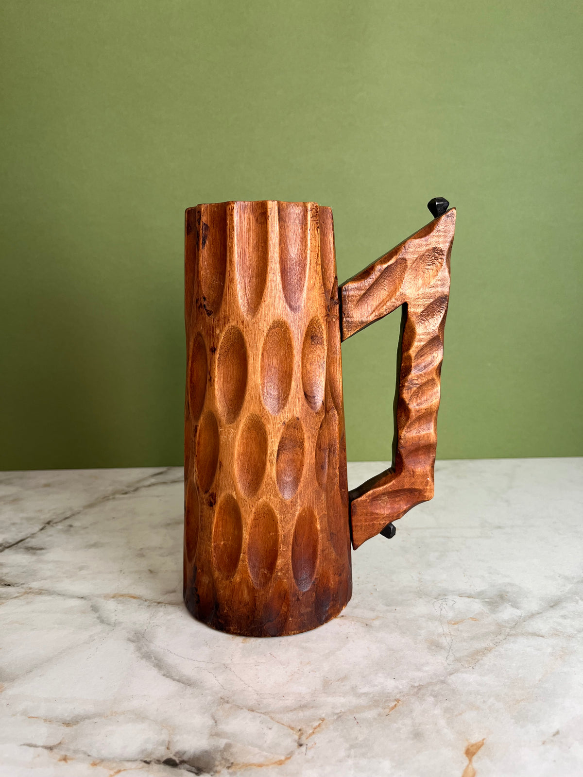 CARVED WOOD VESSEL