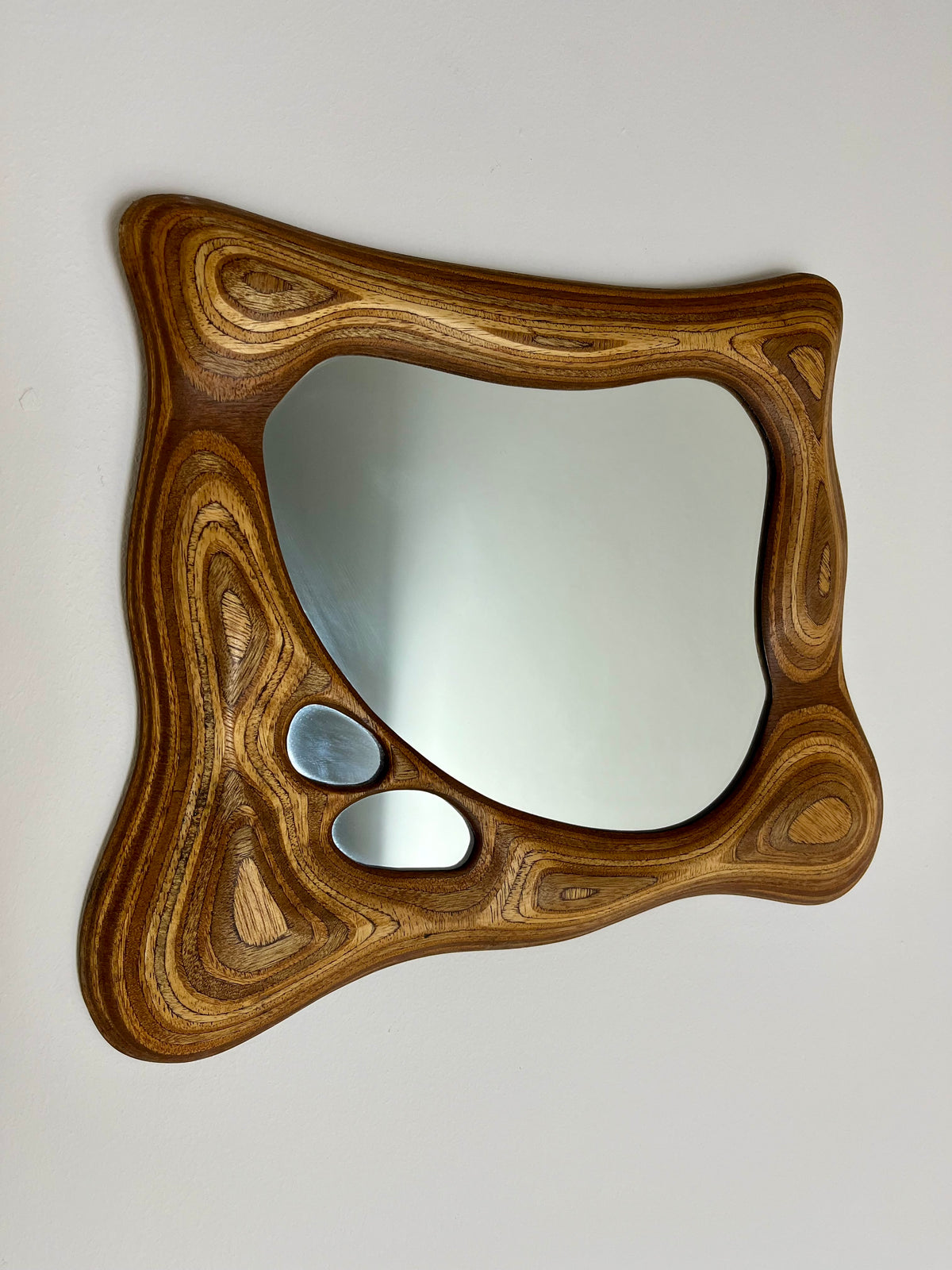 WAVEY PLY WALL MIRROR