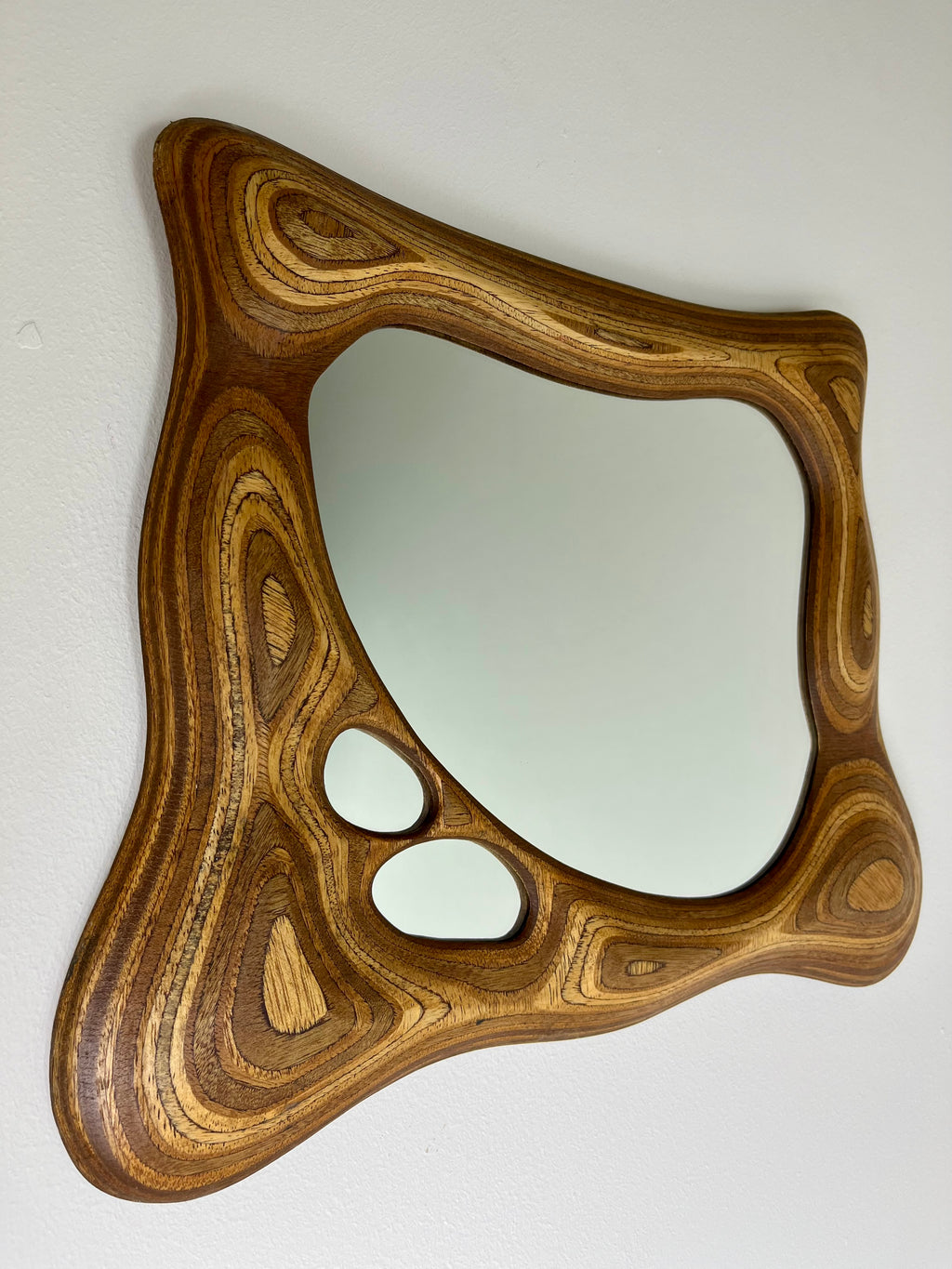 WAVEY PLY WALL MIRROR