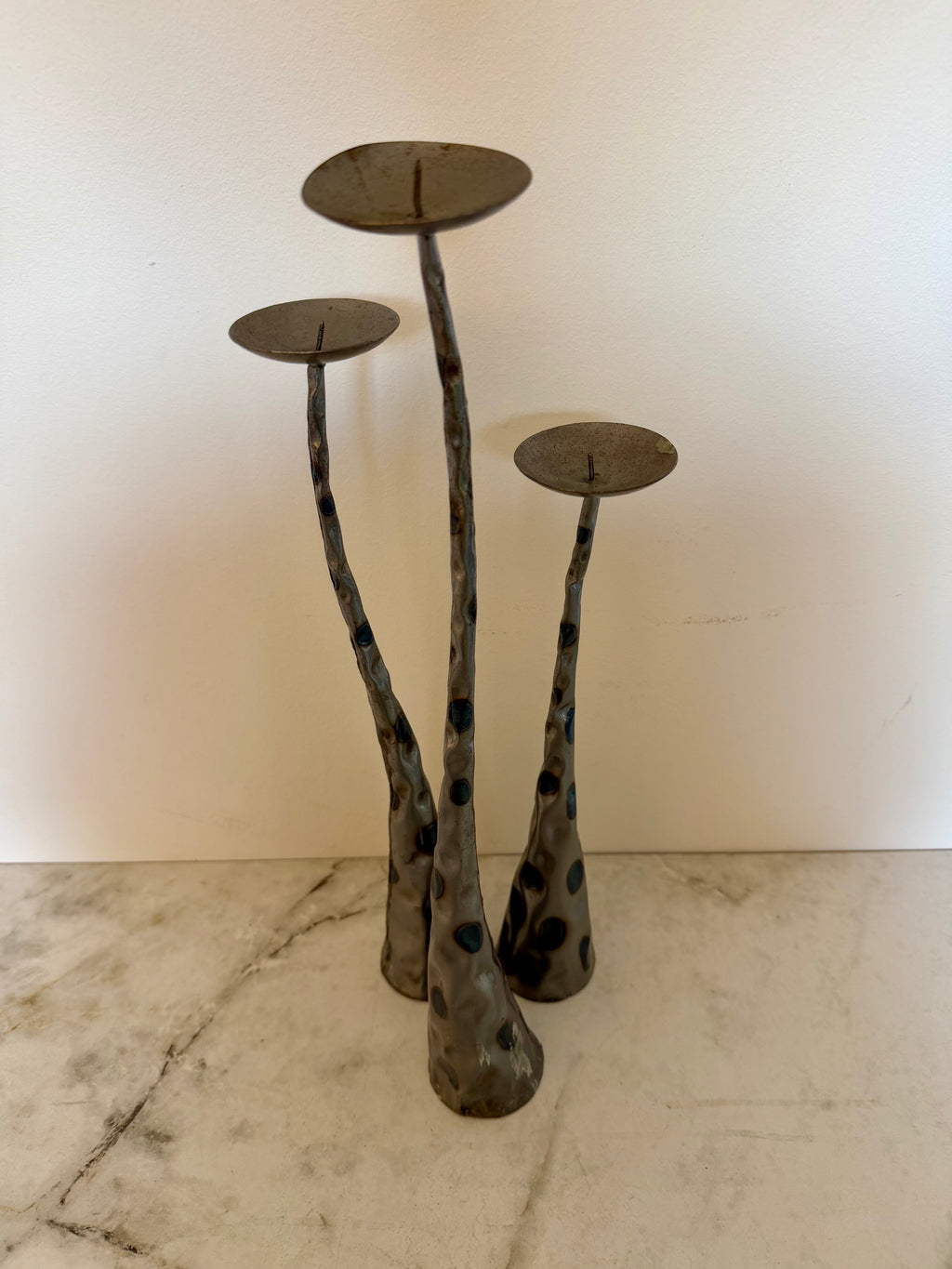 SET OF THREE CANDLE HOLDERS