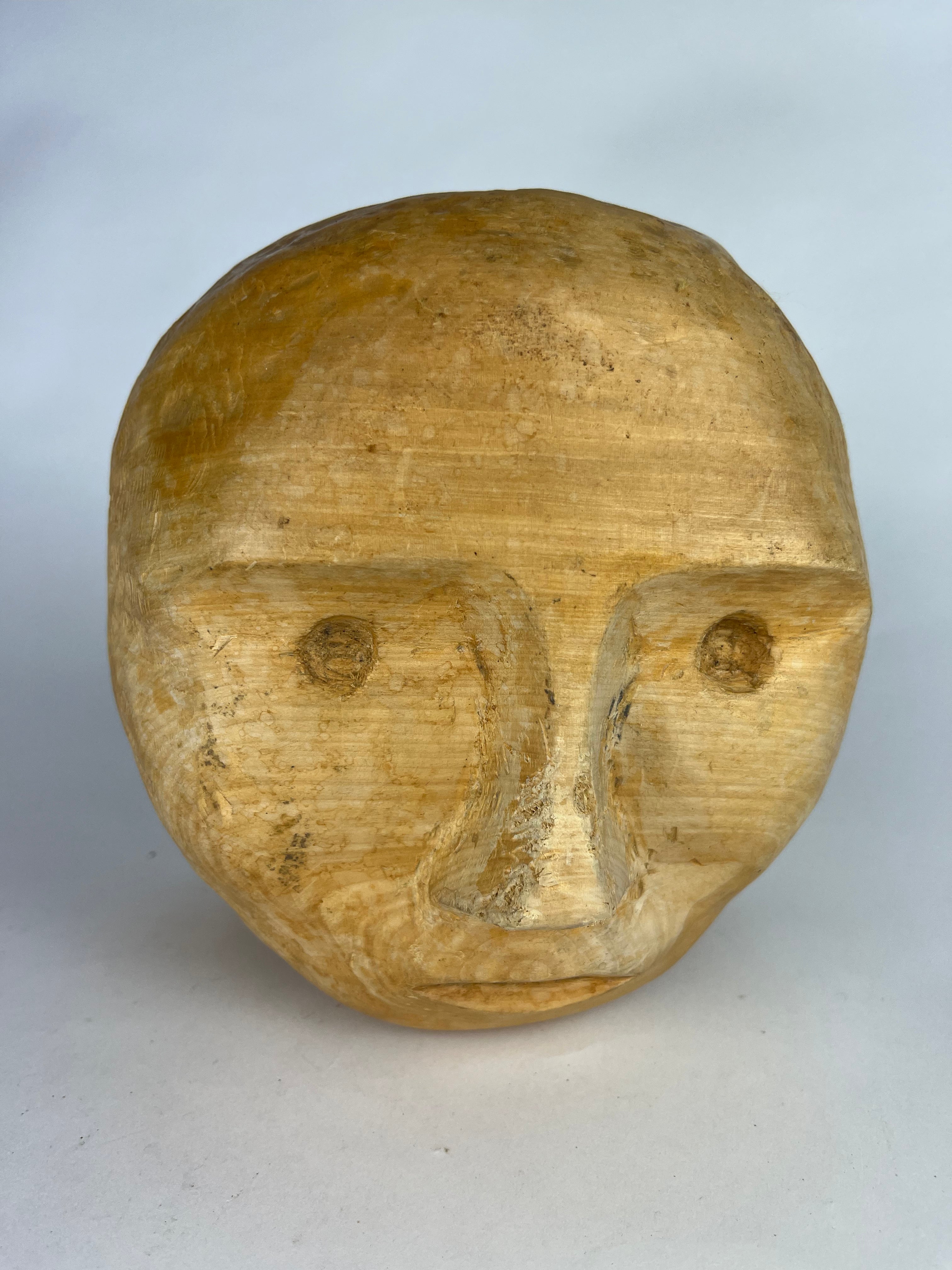CARVED WOODEN HEAD