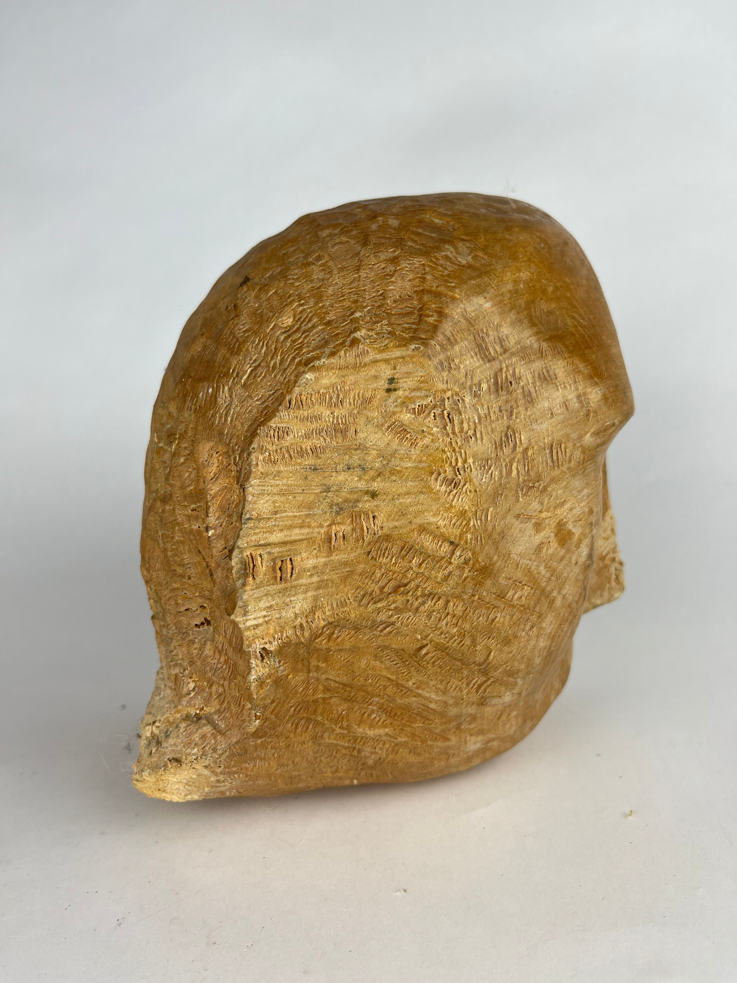 CARVED WOODEN HEAD