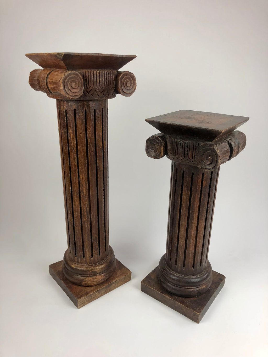 HAND CARVED IONIC FRUITWOOD COLUMNS