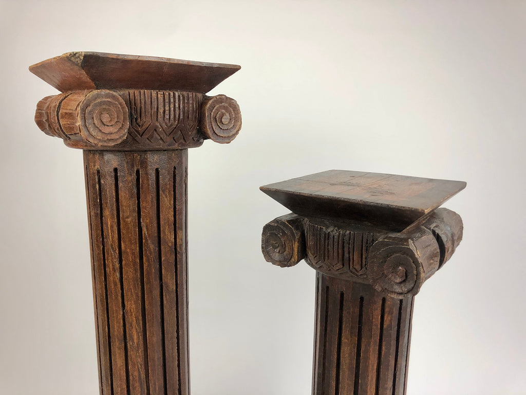 HAND CARVED IONIC FRUITWOOD COLUMNS