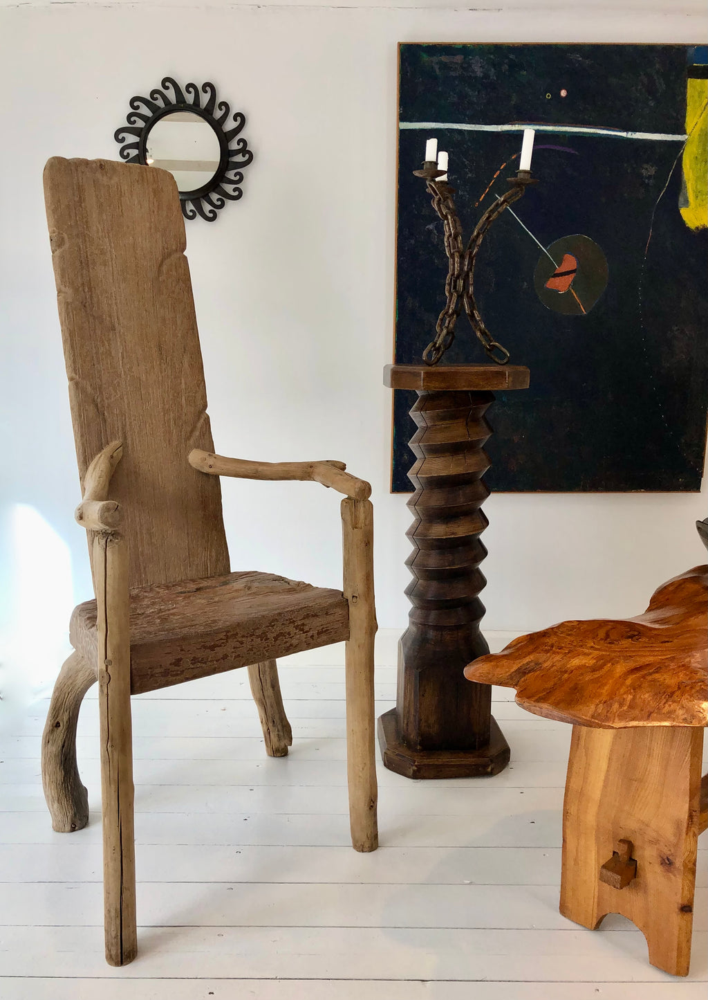 LARGE PRIMITIVE HANDMADE CHAIR