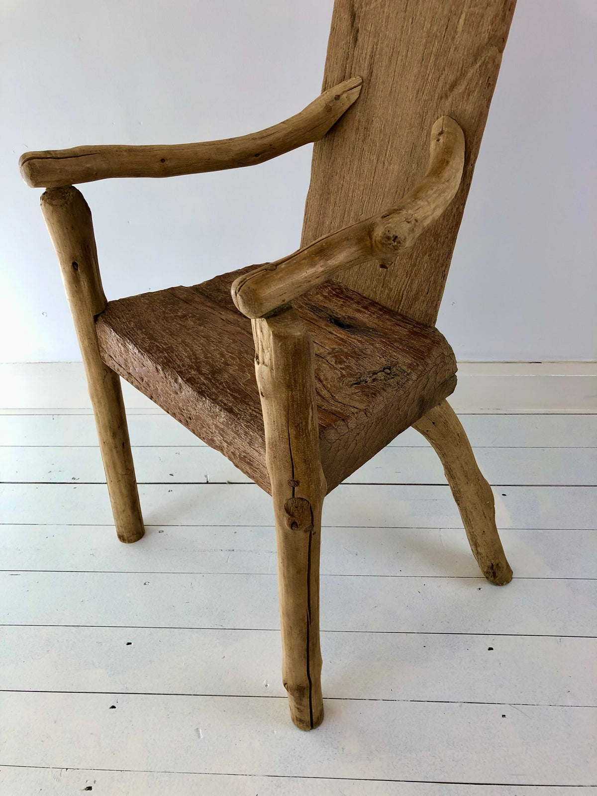 LARGE PRIMITIVE HANDMADE CHAIR