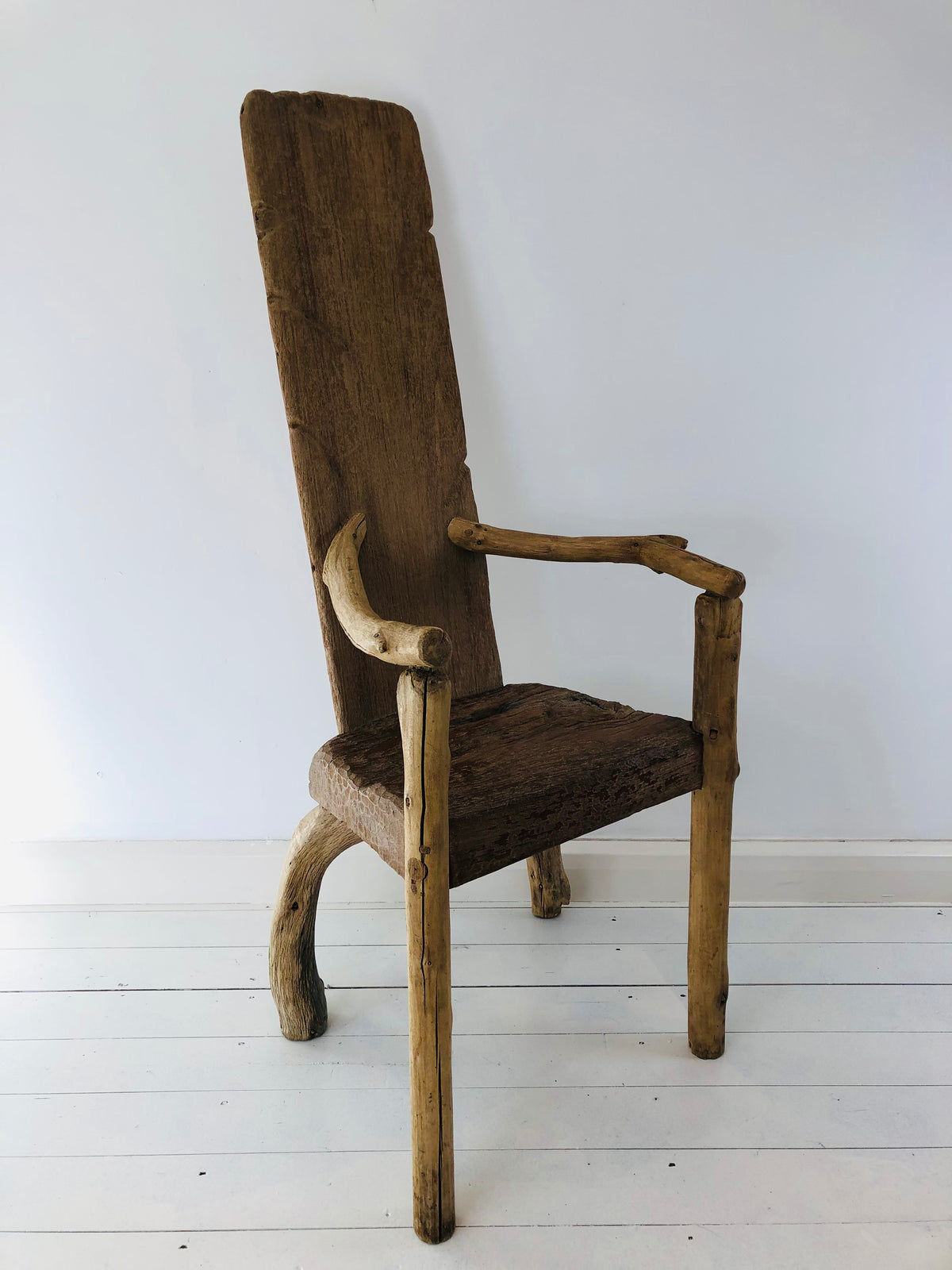 LARGE PRIMITIVE HANDMADE CHAIR