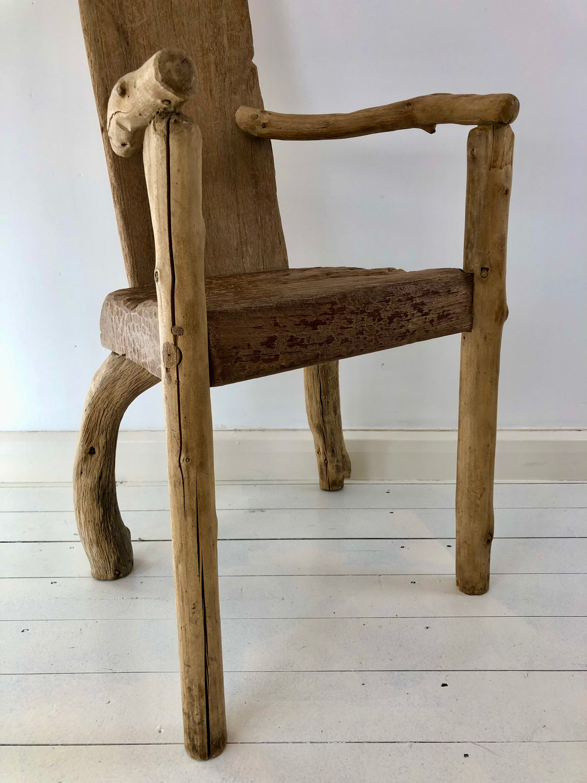 LARGE PRIMITIVE HANDMADE CHAIR