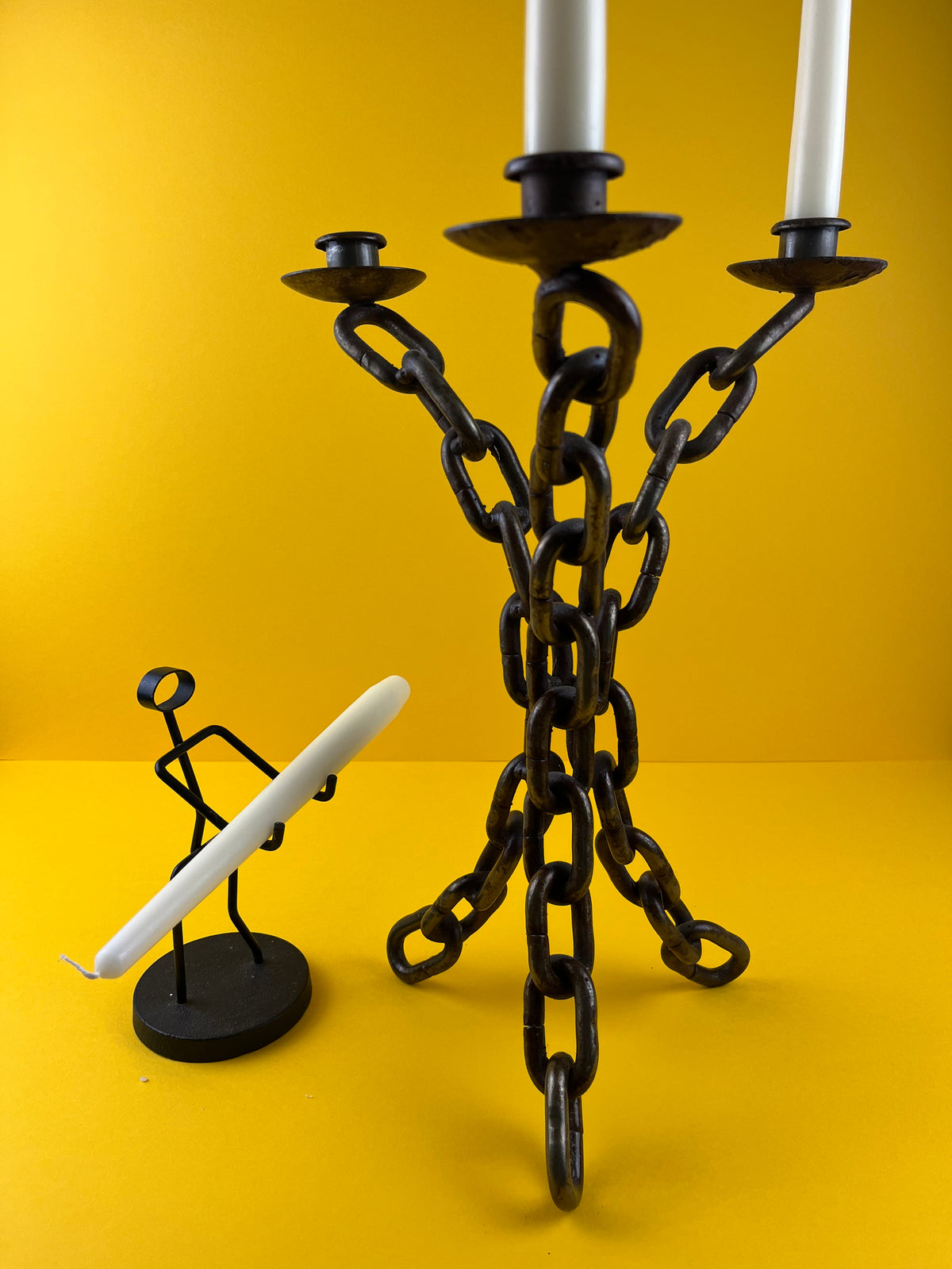 CHAIN LINK CANDELABRA