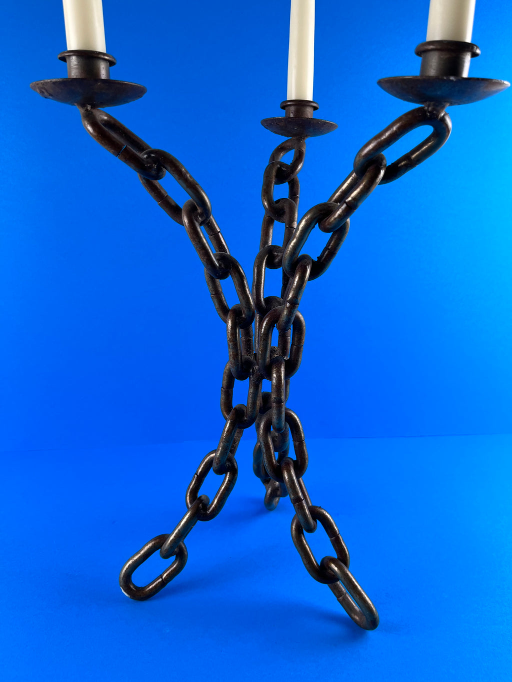 CHAIN LINK CANDELABRA
