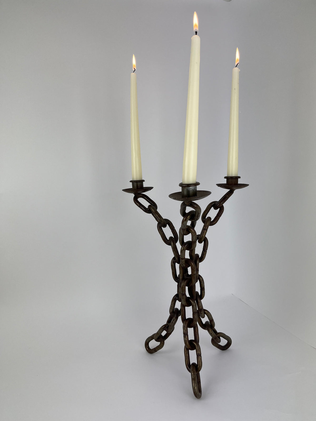 CHAIN LINK CANDELABRA