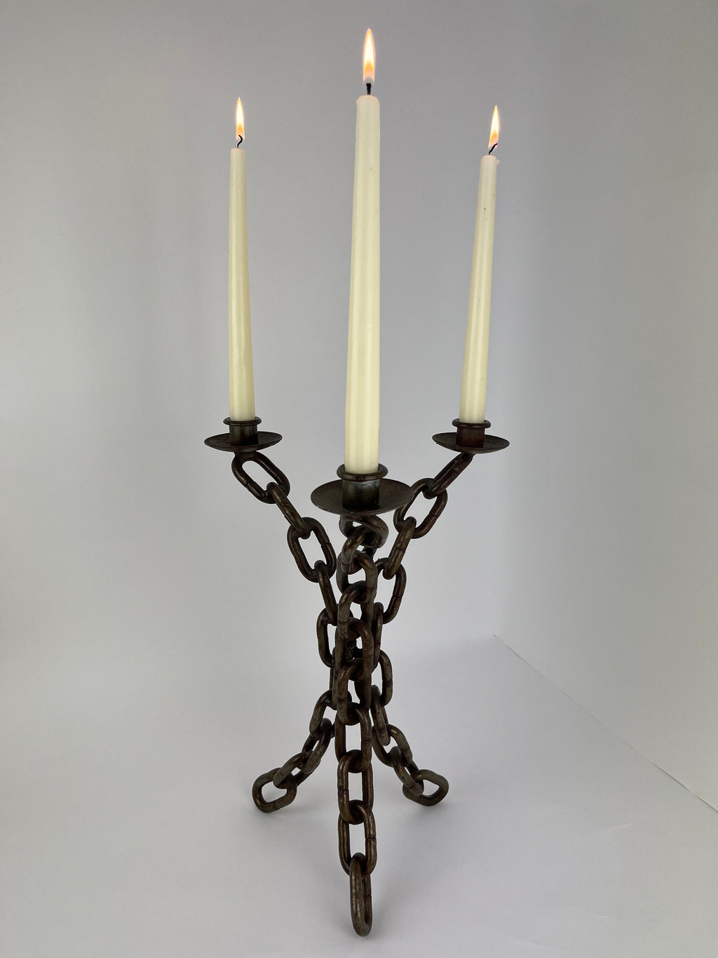 CHAIN LINK CANDELABRA