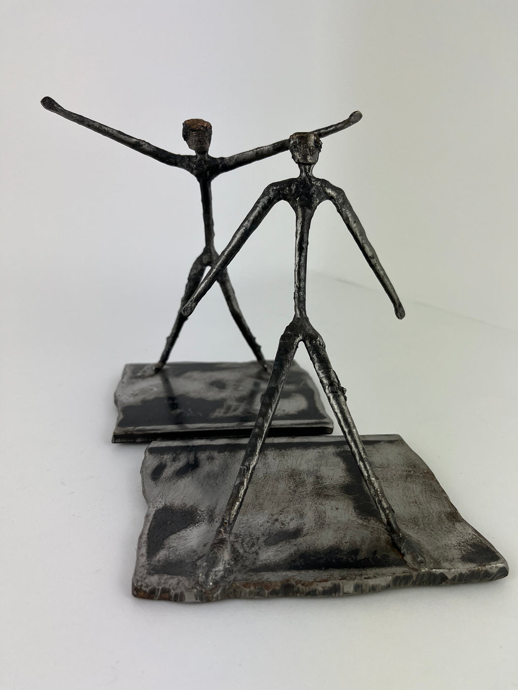 STEEL FIGURAL BOOKENDS