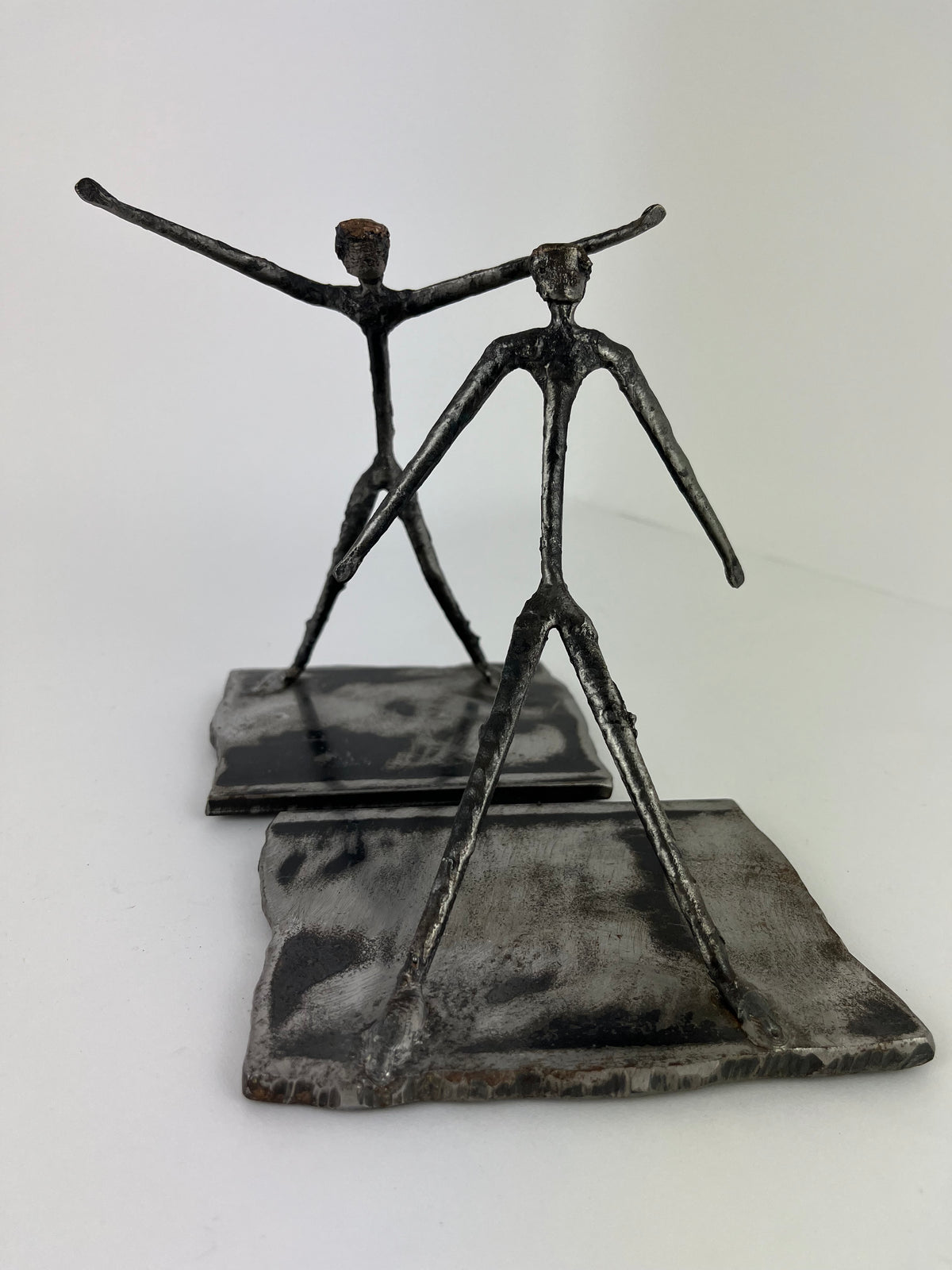 STEEL FIGURAL BOOKENDS