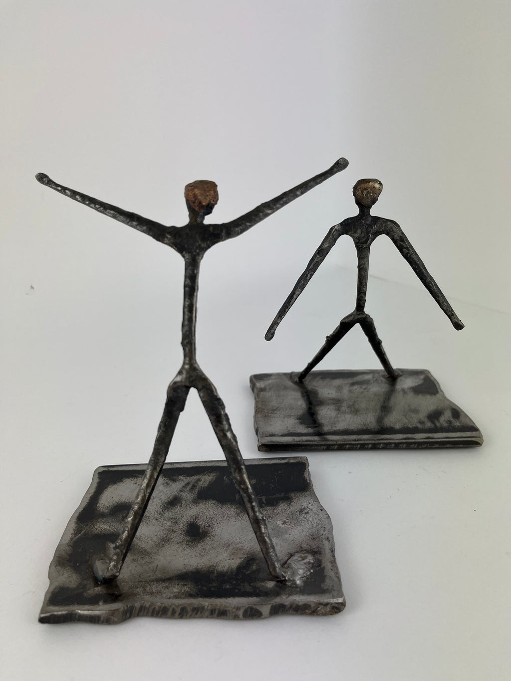 STEEL FIGURAL BOOKENDS