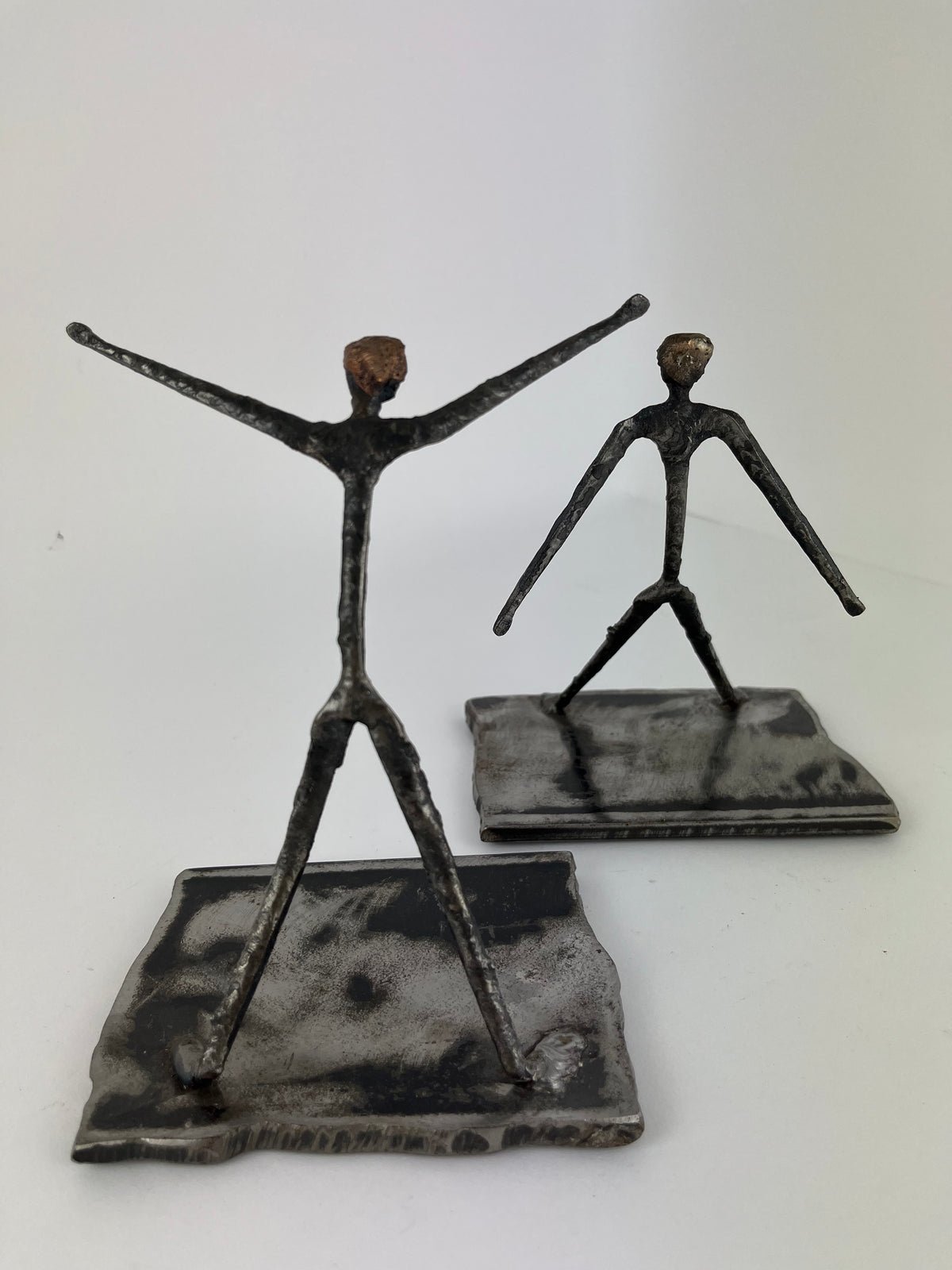 STEEL FIGURAL BOOKENDS