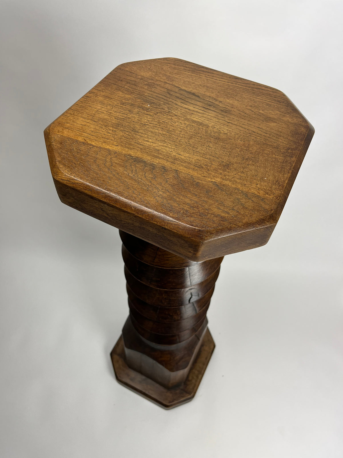FRENCH OAK TURNED SPIRAL COLUMN
